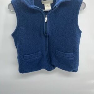 Appleseed's Navy Wool Zip Vest‎